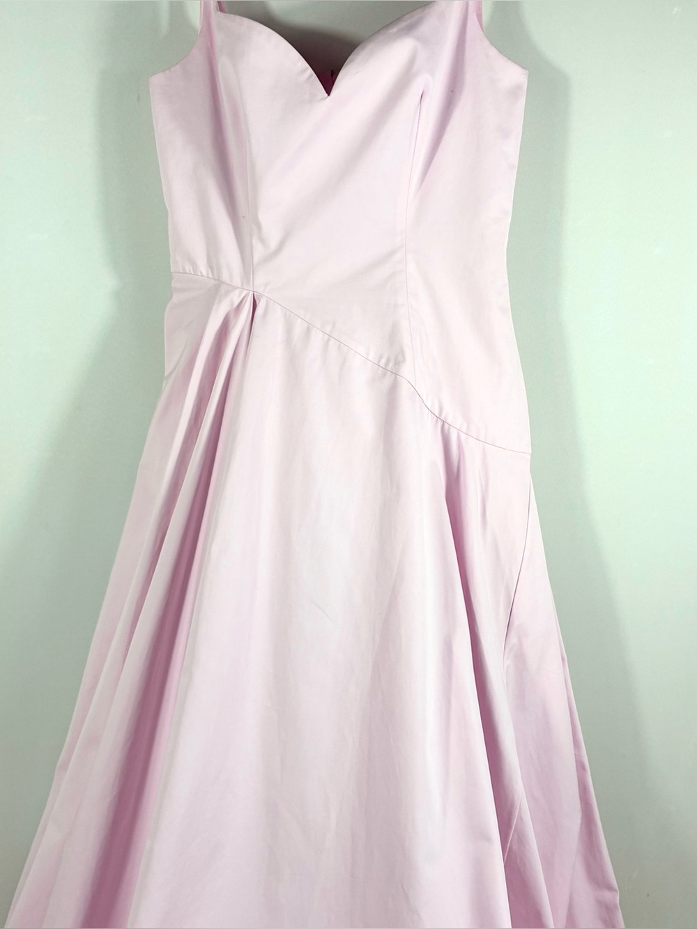 Alexander McQueen Asymmetric Cotton Poplin Midi Dress Ice Pink IT 40 US 4 NWT - Picture 8 of 17